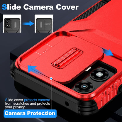 For Motorola Moto G 5G 2024 Sliding Camshield Phone Case(Red) by buy2fix