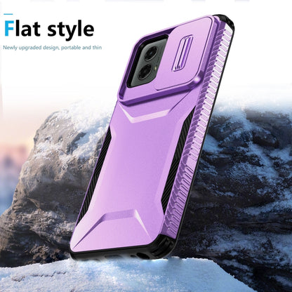 For Motorola Moto G 5G 2024 Sliding Camshield Phone Case(Purple) by buy2fix
