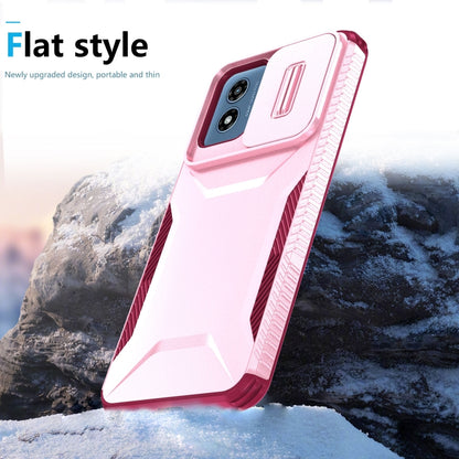 For Motorola Moto G Play 4G 2024 Sliding Camshield Phone Case(Pink + Rose Red) by buy2fix