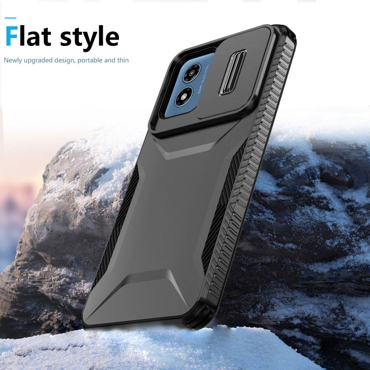 For Motorola Moto G Play 4G 2024 Sliding Camshield Phone Case(Black) by buy2fix