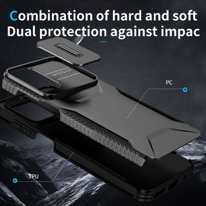 For Motorola Moto G Play 4G 2024 Sliding Camshield Phone Case(Black) by buy2fix