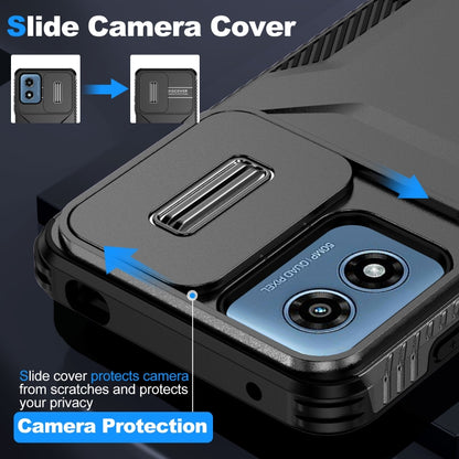 For Motorola Moto G Play 4G 2024 Sliding Camshield Phone Case(Black) by buy2fix