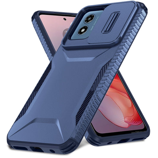 For Motorola Moto G Play 4G 2024 Sliding Camshield Phone Case(Blue) by buy2fix