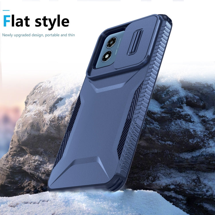 For Motorola Moto G Play 4G 2024 Sliding Camshield Phone Case(Blue) by buy2fix