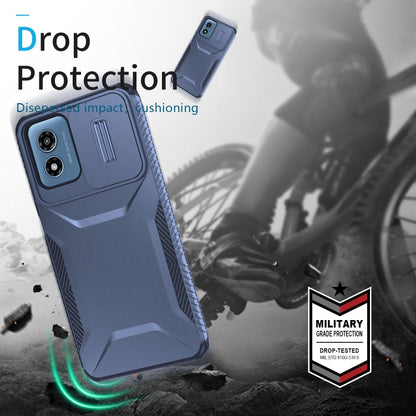For Motorola Moto G Play 4G 2024 Sliding Camshield Phone Case(Blue) by buy2fix