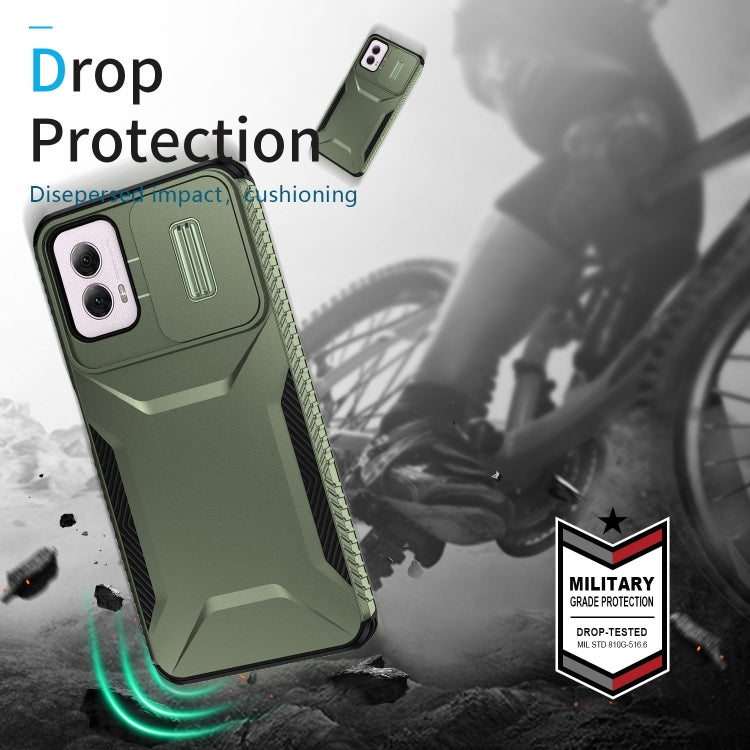 For Motorola Moto G Power 5G 2024 Sliding Camshield Phone Case(Alpine Green) by buy2fix