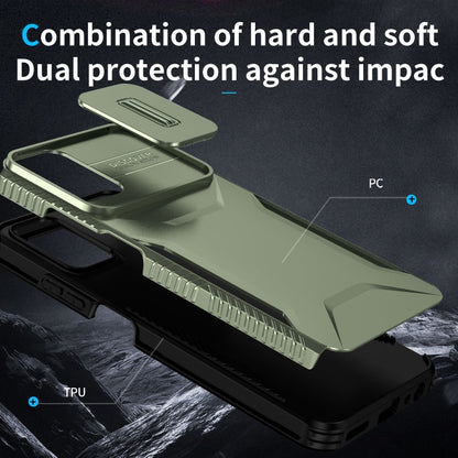 For Motorola Moto G Power 5G 2024 Sliding Camshield Phone Case(Alpine Green) by buy2fix