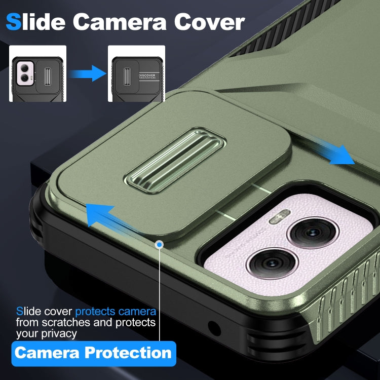 For Motorola Moto G Power 5G 2024 Sliding Camshield Phone Case(Alpine Green) by buy2fix