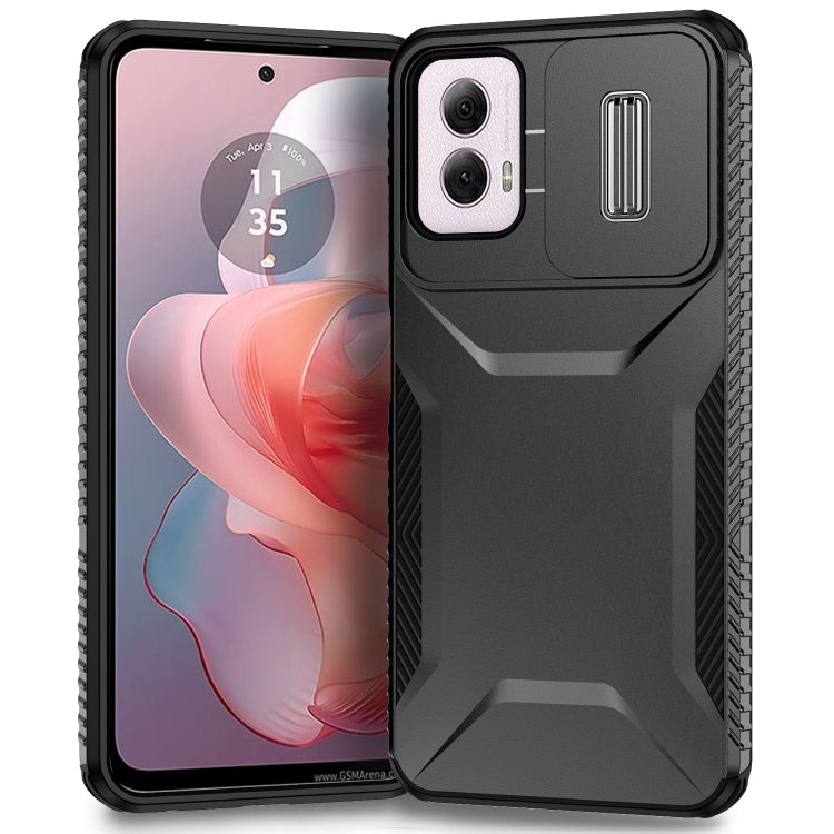 For Motorola Moto G Power 5G 2024 Sliding Camshield Phone Case(Black) by buy2fix