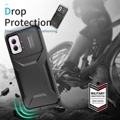 For Motorola Moto G Power 5G 2024 Sliding Camshield Phone Case(Black) by buy2fix