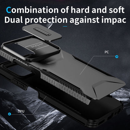 For Motorola Moto G Power 5G 2024 Sliding Camshield Phone Case(Black) by buy2fix