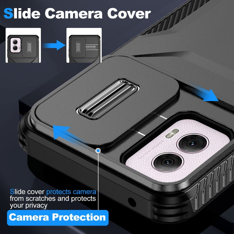 For Motorola Moto G Power 5G 2024 Sliding Camshield Phone Case(Black) by buy2fix