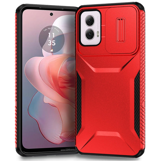 For Motorola Moto G Power 5G 2024 Sliding Camshield Phone Case(Red) by buy2fix