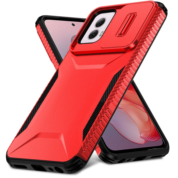 For Motorola Moto G Power 5G 2024 Sliding Camshield Phone Case(Red) by buy2fix