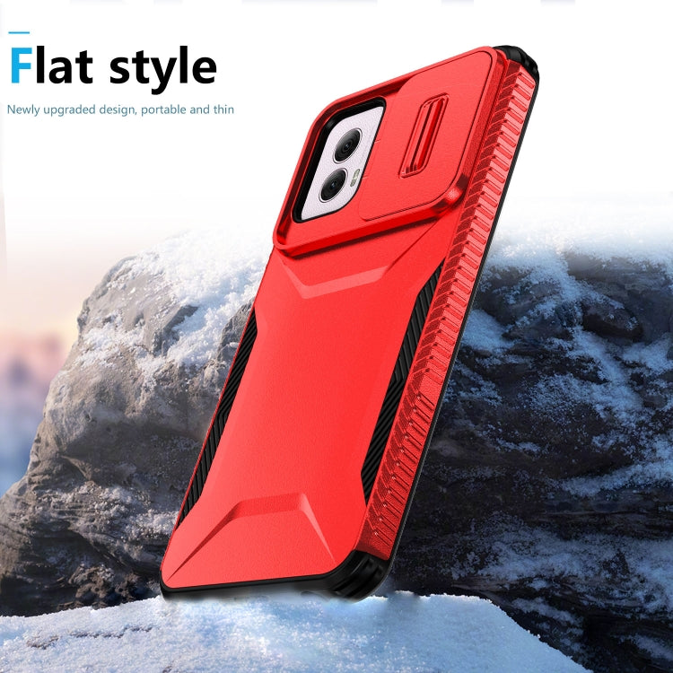 For Motorola Moto G Power 5G 2024 Sliding Camshield Phone Case(Red) by buy2fix