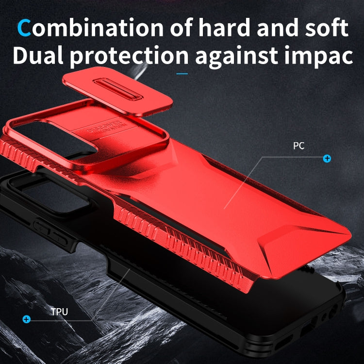 For Motorola Moto G Power 5G 2024 Sliding Camshield Phone Case(Red) by buy2fix