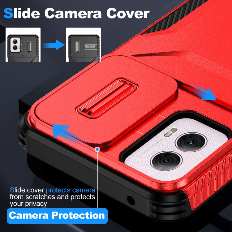 For Motorola Moto G Power 5G 2024 Sliding Camshield Phone Case(Red) by buy2fix
