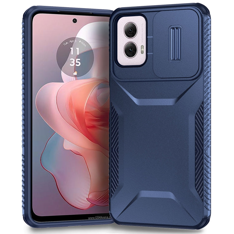 For Motorola Moto G Power 5G 2024 Sliding Camshield Phone Case(Blue) by buy2fix