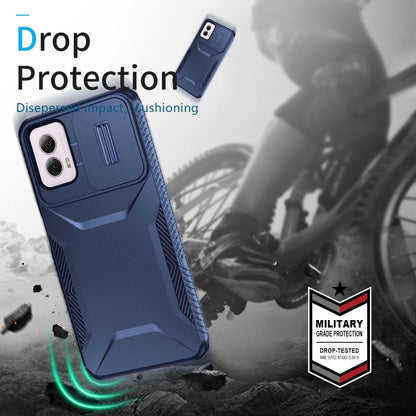 For Motorola Moto G Power 5G 2024 Sliding Camshield Phone Case(Blue) by buy2fix