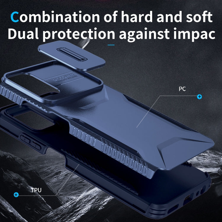 For Motorola Moto G Power 5G 2024 Sliding Camshield Phone Case(Blue) by buy2fix