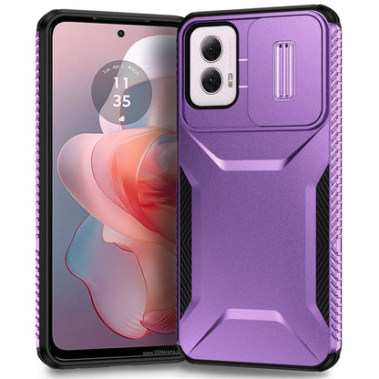 For Motorola Moto G Power 5G 2024 Sliding Camshield Phone Case(Purple) by buy2fix