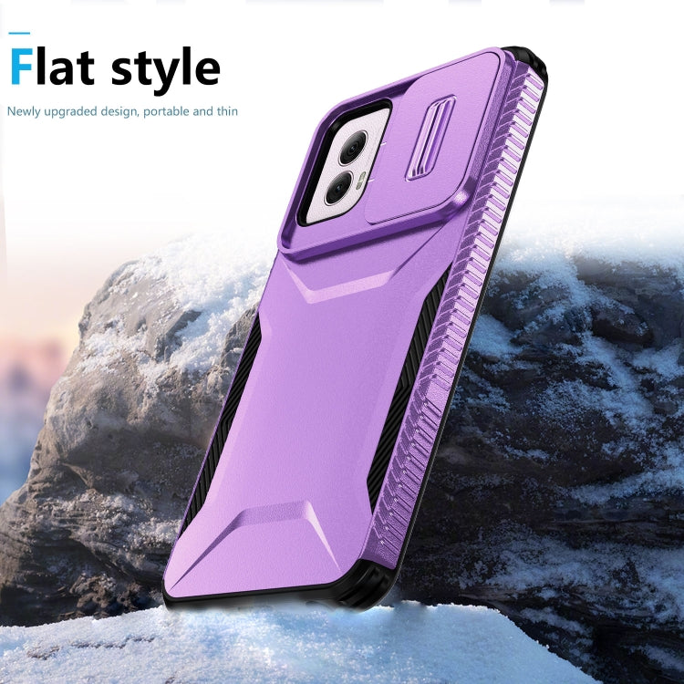 For Motorola Moto G Power 5G 2024 Sliding Camshield Phone Case(Purple) by buy2fix