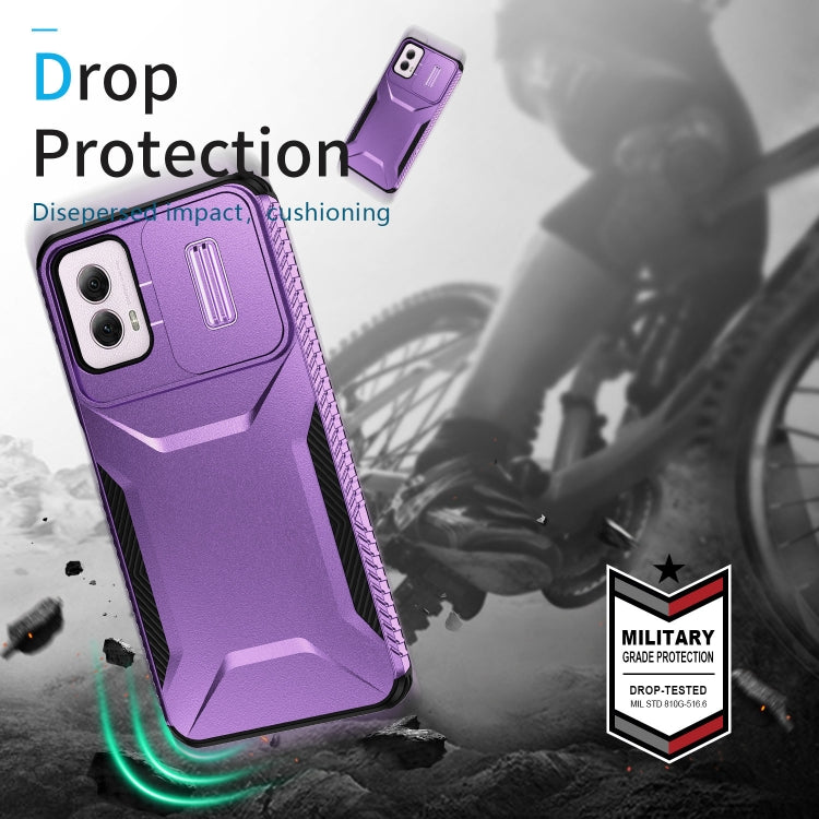 For Motorola Moto G Power 5G 2024 Sliding Camshield Phone Case(Purple) by buy2fix