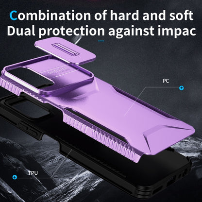For Motorola Moto G Power 5G 2024 Sliding Camshield Phone Case(Purple) by buy2fix