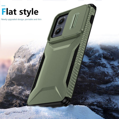 For Motorola Edge 5G 2024 Sliding Camshield Phone Case(Alpine Green) by buy2fix