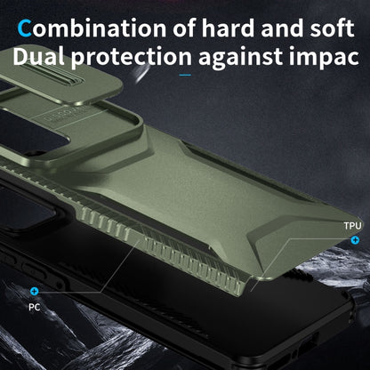 For Motorola Edge 5G 2024 Sliding Camshield Phone Case(Alpine Green) by buy2fix