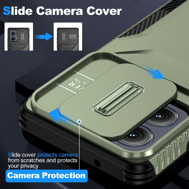 For Motorola Edge 5G 2024 Sliding Camshield Phone Case(Alpine Green) by buy2fix