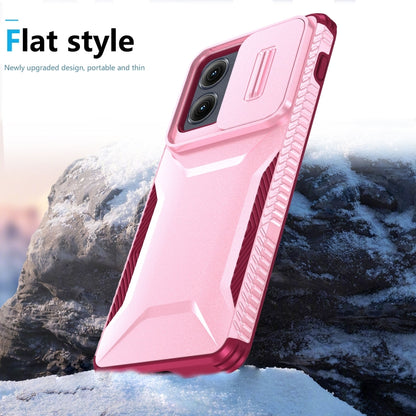 For Motorola Edge 5G 2024 Sliding Camshield Phone Case(Pink + Rose Red) by buy2fix