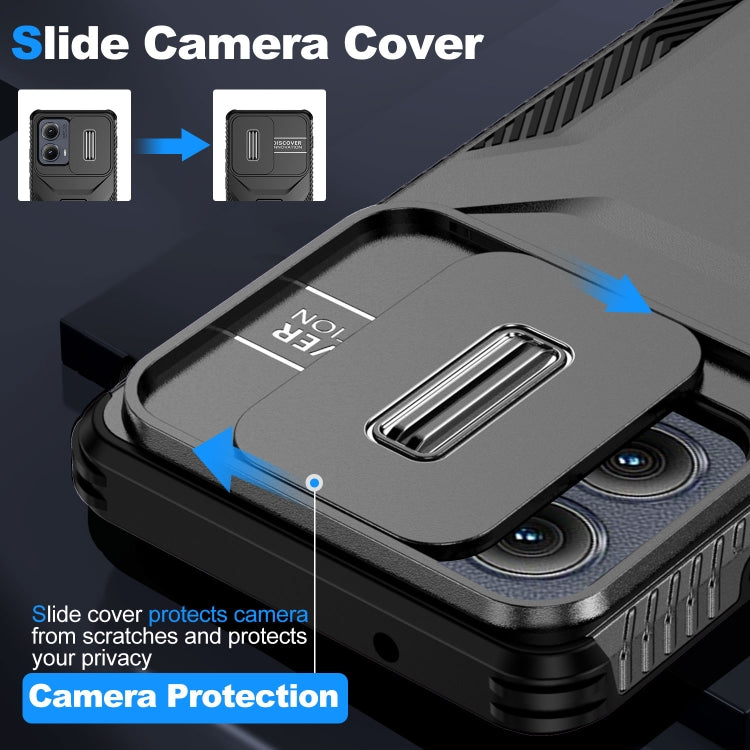 For Motorola Edge 5G 2024 Sliding Camshield Phone Case(Black) by buy2fix
