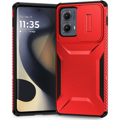 For Motorola Edge 5G 2024 Sliding Camshield Phone Case(Red) by buy2fix