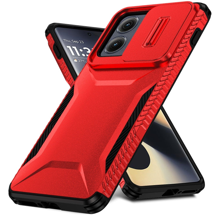 For Motorola Edge 5G 2024 Sliding Camshield Phone Case(Red) by buy2fix