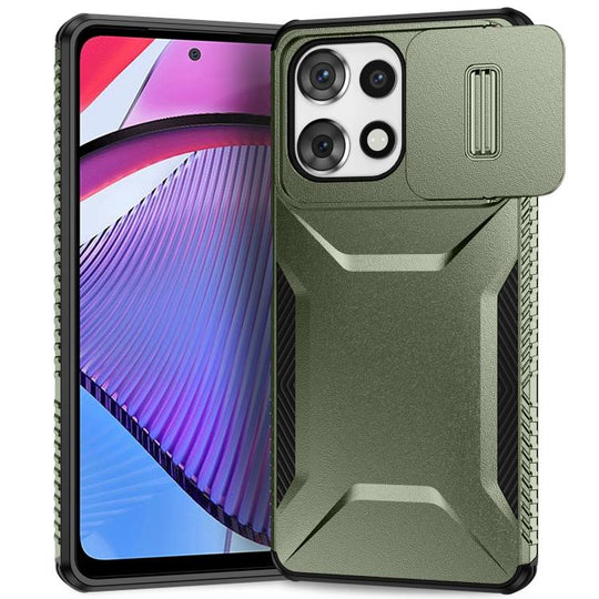 For Motorola Moto G Play 5G 2025 Sliding Camshield Phone Case(Alpine Green)