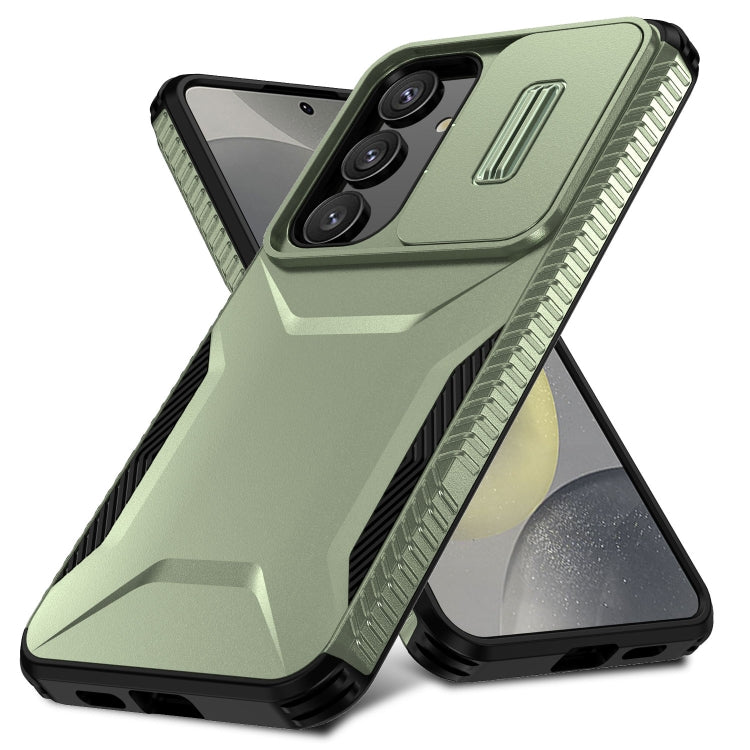 For Samsung Galaxy S25 5G / S24 5G Sliding Camshield Phone Case(Alpine Green) - Galaxy S24 5G Cases by buy2fix | Online Shopping UK | buy2fix