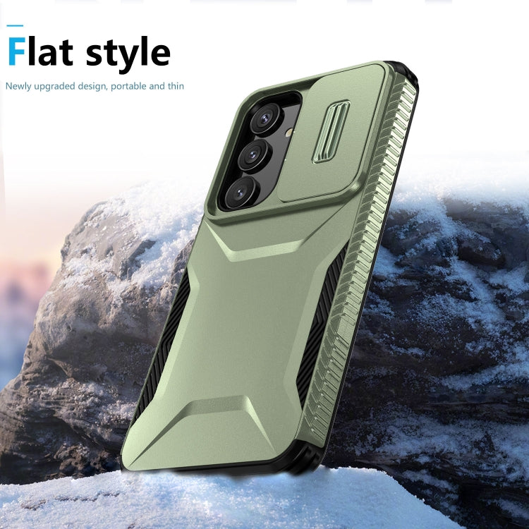 For Samsung Galaxy S25 5G / S24 5G Sliding Camshield Phone Case(Alpine Green) - Galaxy S24 5G Cases by buy2fix | Online Shopping UK | buy2fix