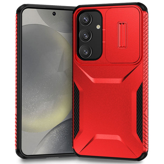 For Samsung Galaxy S25 5G / S24 5G Sliding Camshield Phone Case(Red)