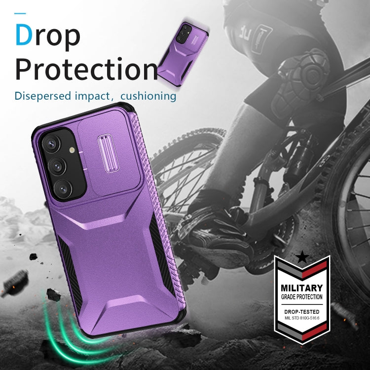 For Samsung Galaxy S25+ 5G / S24+ 5G Sliding Camshield Phone Case(Purple) - Galaxy S24+ 5G Cases by buy2fix | Online Shopping UK | buy2fix