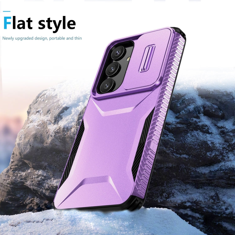 For Samsung Galaxy S25+ 5G / S24+ 5G Sliding Camshield Phone Case(Purple) - Galaxy S24+ 5G Cases by buy2fix | Online Shopping UK | buy2fix