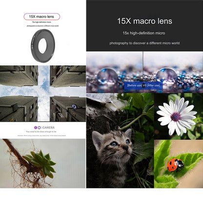 For DJI Osmo Action 4 JUNESTAR Threaded Camera Lens Filter, Filter:Macro 15X by JSR