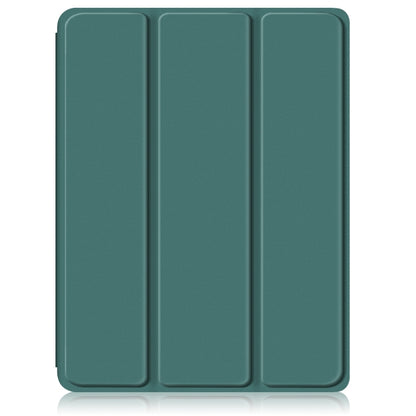 For iPad Air 11 2024 / Pro 11 2022 Acrylic 3-Fold Smart Leather Tablet Case(Deep Green) - iPad Air 11 2025 / 2024 Cases by buy2fix | Online Shopping UK | buy2fix