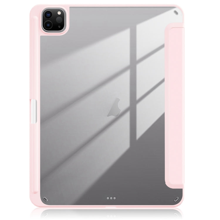 For iPad Air 11 2024 / Pro 11 2022 Acrylic 3-Fold Smart Leather Tablet Case(Pink) - iPad Air 11 2025 / 2024 Cases by buy2fix | Online Shopping UK | buy2fix