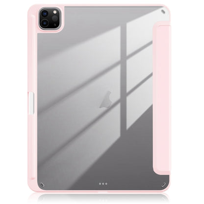 For iPad Air 11 2024 / Pro 11 2022 Acrylic 3-Fold Smart Leather Tablet Case(Pink) - iPad Air 11 2025 / 2024 Cases by buy2fix | Online Shopping UK | buy2fix