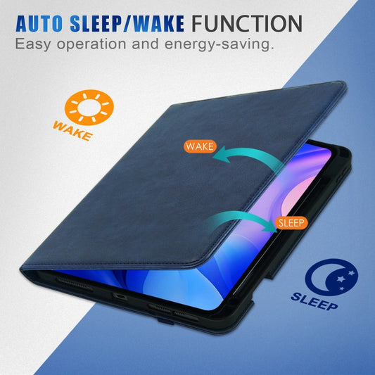 For iPad Air 11 2025 / 2024 Front Stand Smart TPU Leather Tablet Case(Dark Blue) - iPad Air 11 2025 / 2024 Cases by buy2fix | Online Shopping UK | buy2fix