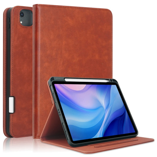 For iPad Air 11 2025 / 2024 Front Stand Smart TPU Leather Tablet Case(Brown) - iPad Air 11 2025 / 2024 Cases by buy2fix | Online Shopping UK | buy2fix