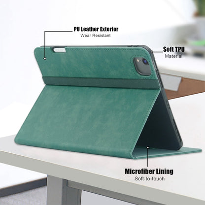 For iPad Air 11 2025 / 2024 Front Stand Smart TPU Leather Tablet Case(Green) - iPad Air 11 2025 / 2024 Cases by buy2fix | Online Shopping UK | buy2fix