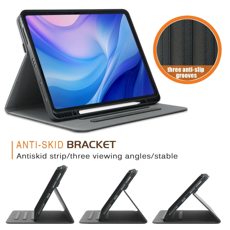 For iPad Air 13 2025 / 2024 Front Stand Smart TPU Leather Tablet Case(Black) - iPad Air 13 2025 / 2024 Cases by buy2fix | Online Shopping UK | buy2fix