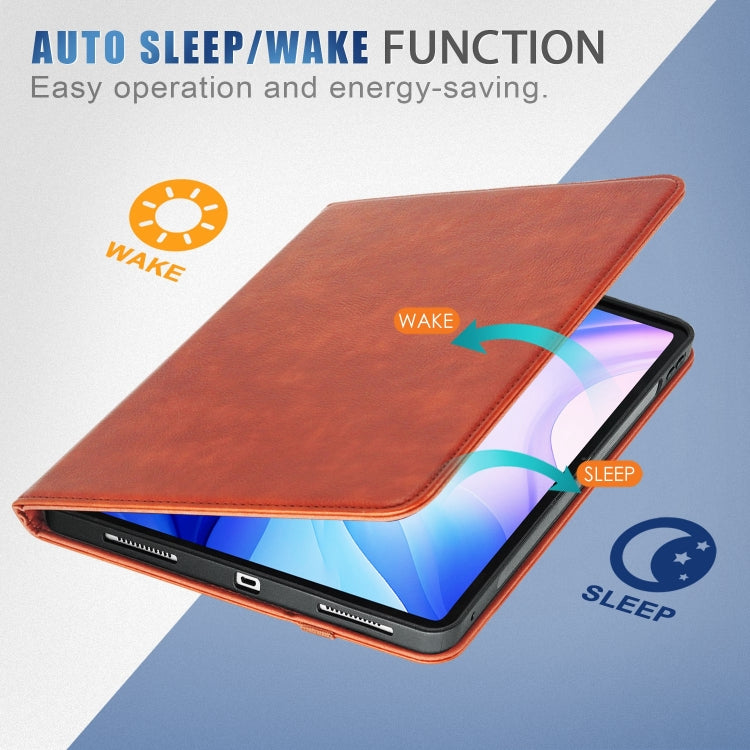 For iPad Air 13 2025 / 2024 Front Stand Smart TPU Leather Tablet Case(Brown) - iPad Air 13 2025 / 2024 Cases by buy2fix | Online Shopping UK | buy2fix